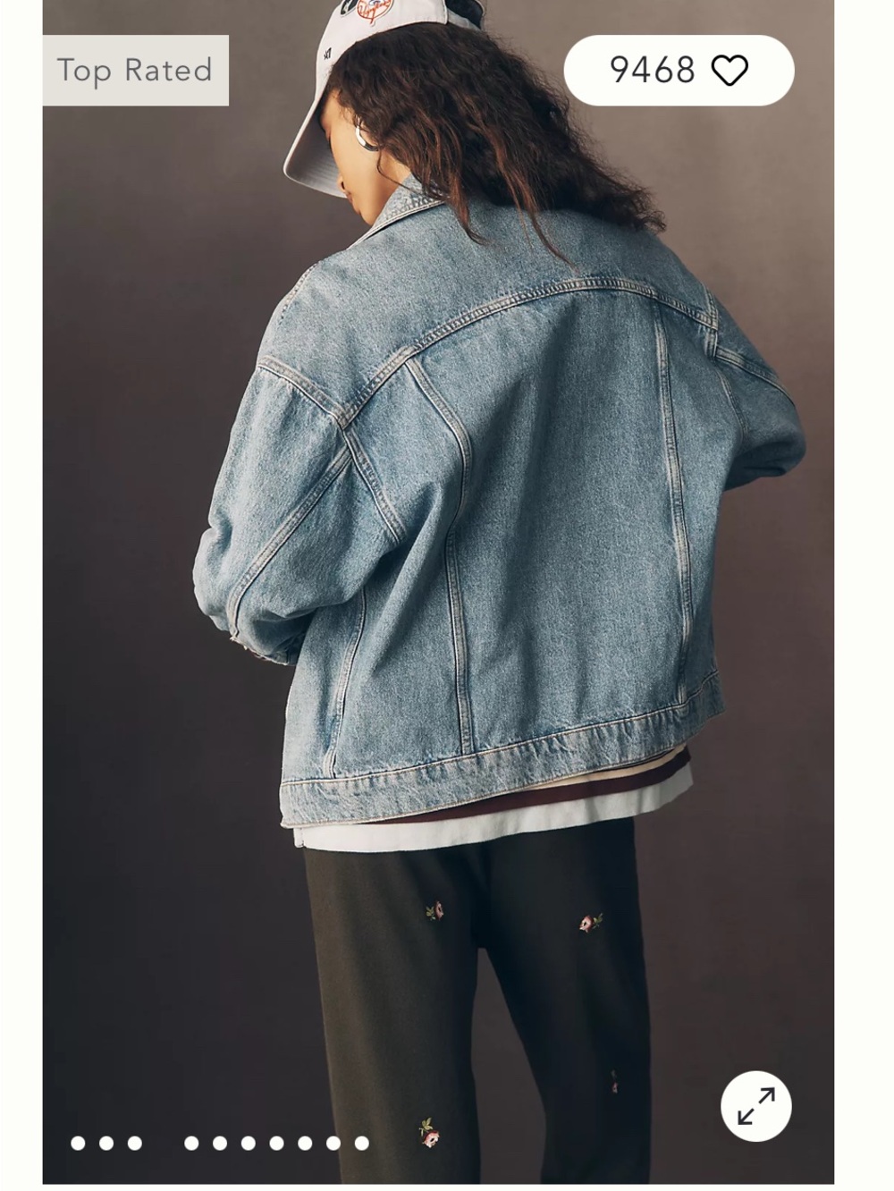 PILCRO Anthropologie The Weston Boyfriend oversized Jean jacket size medium - Picture 11 of 16